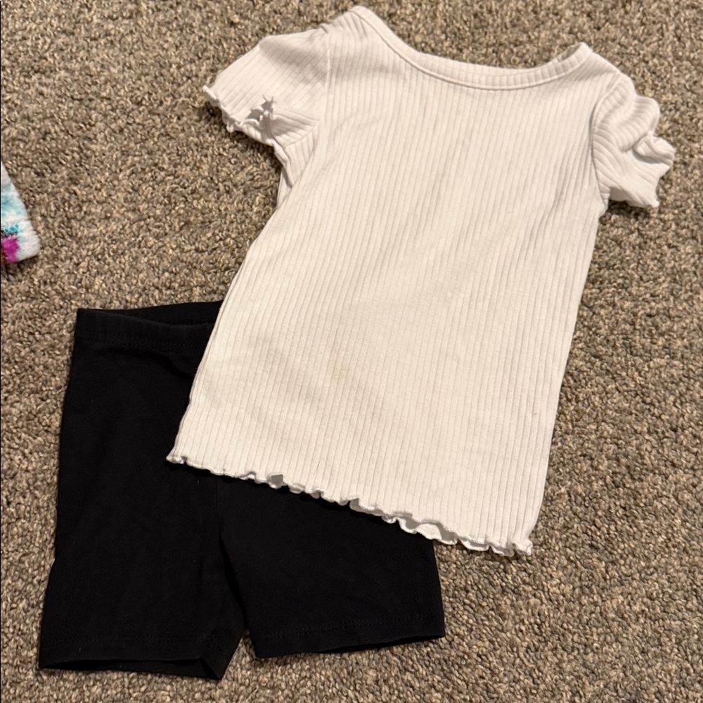 Black Shorts and Shirt